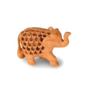 Karnataka Handcrafted Wooden Jali Elephant